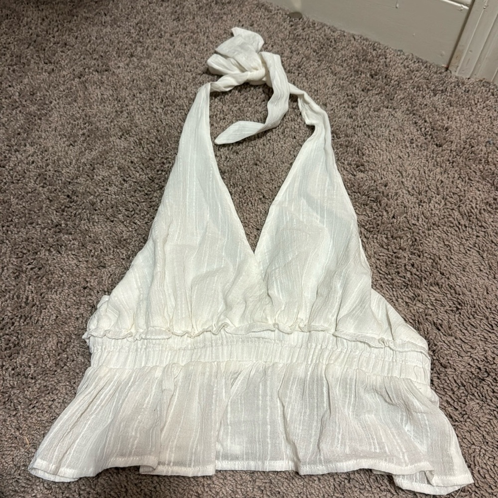 White halter top